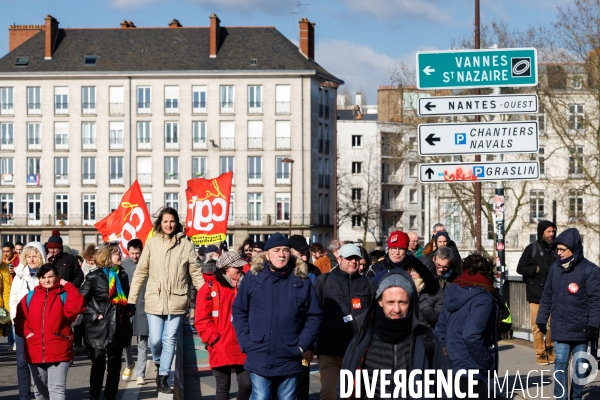 Troisième journée de mobilisation contre la réforme des retraites à Nantes