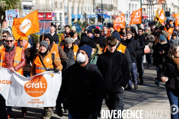 Troisième journée de mobilisation contre la réforme des retraites à Nantes