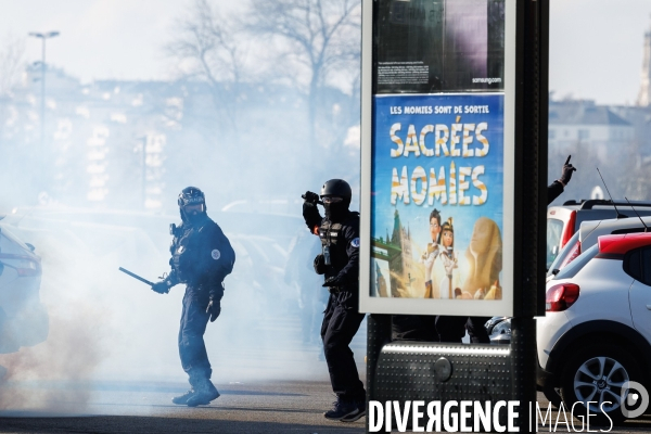 Troisième journée de mobilisation contre la réforme des retraites à Nantes