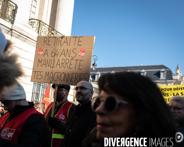Manif reforme retraites Dijon