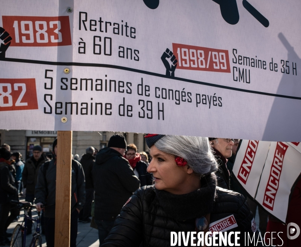 Manif reforme retraites Dijon