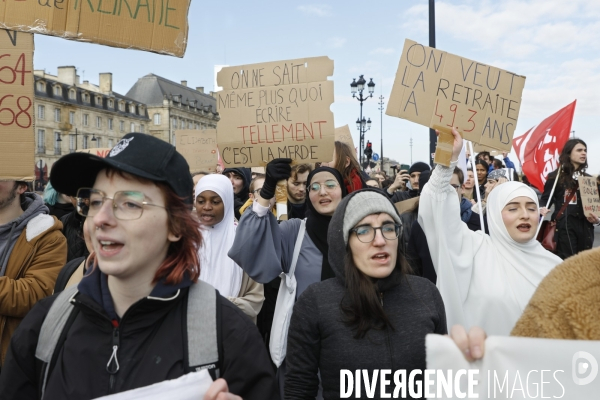 BORDEAUX, 3 ème manifestation contre la Réforme des Retraites