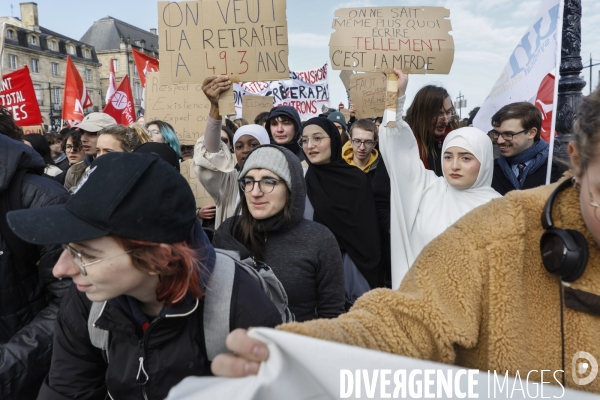 BORDEAUX, 3 ème manifestation contre la Réforme des Retraites