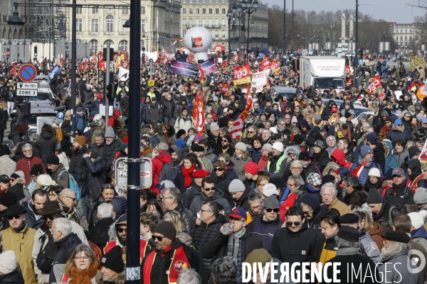 BORDEAUX, 3 ème manifestation contre la Réforme des Retraites