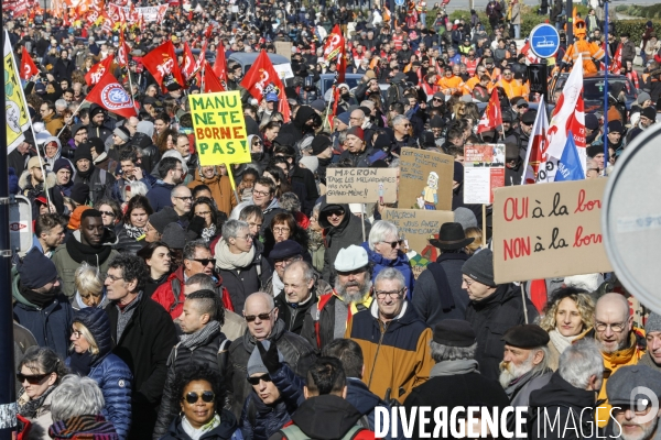 BORDEAUX, 3 ème manifestation contre la Réforme des Retraites