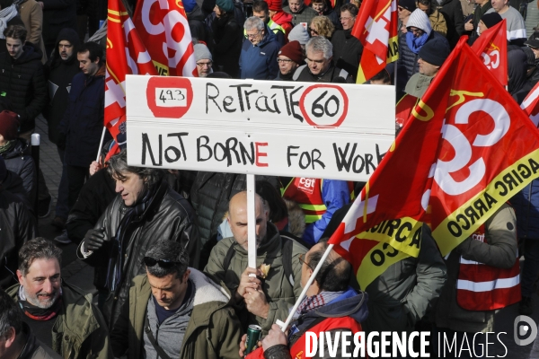 BORDEAUX, 3 ème manifestation contre la Réforme des Retraites