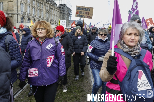 BORDEAUX, 3 ème manifestation contre la Réforme des Retraites