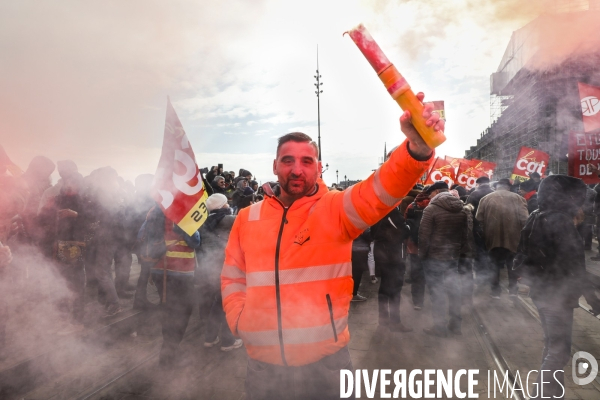 BORDEAUX, 3 ème manifestation contre la Réforme des Retraites