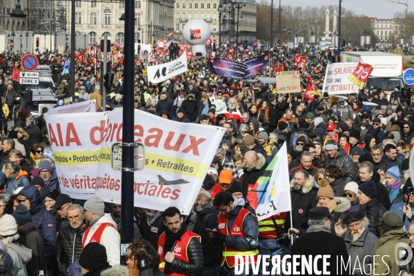 BORDEAUX, 3 ème manifestation contre la Réforme des Retraites