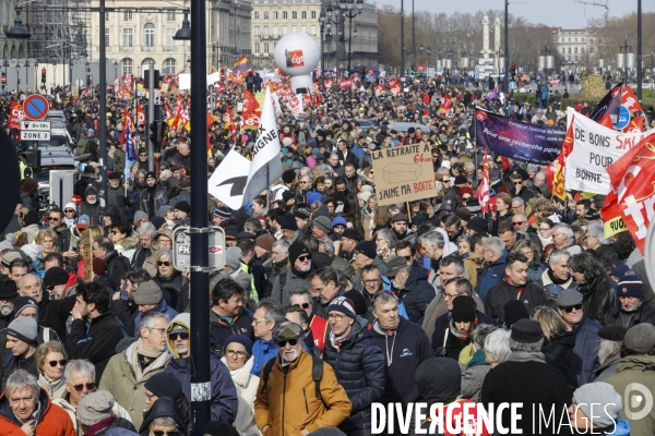 BORDEAUX, 3 ème manifestation contre la Réforme des Retraites