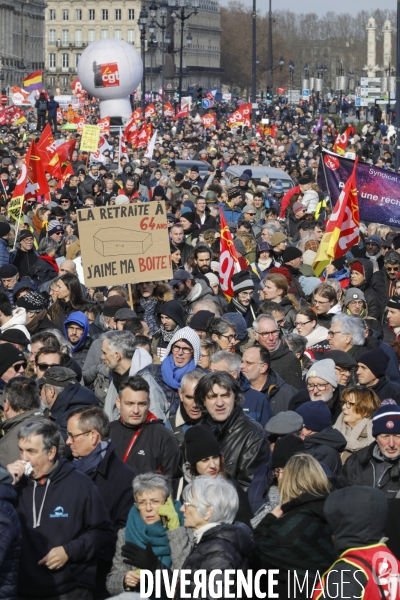 BORDEAUX, 3 ème manifestation contre la Réforme des Retraites