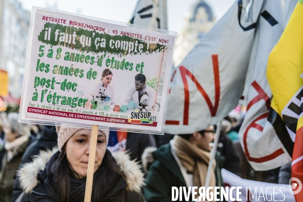 Troisième manifestation interprofessionnelle contre la réforme des retraites