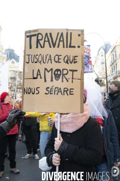 Manifestation contre la reforme des retraites, paris 7/02/2023