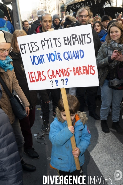 Manifestation contre la reforme des retraites, paris 7/02/2023