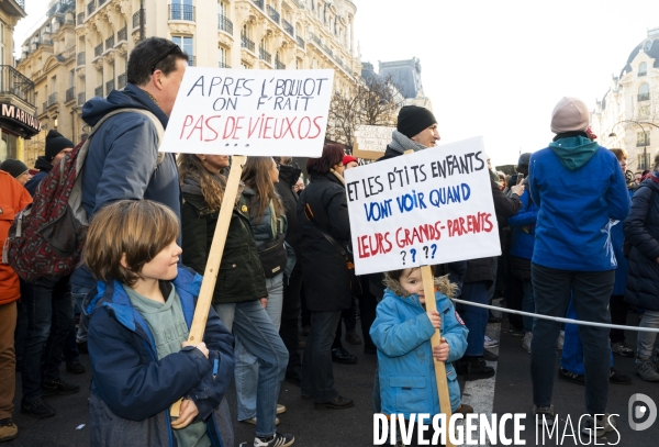 Manifestation contre la reforme des retraites, paris 7/02/2023