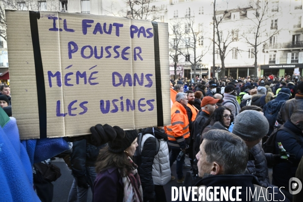 Manifestation contre la reforme des retraites, paris 7/02/2023