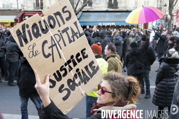 Manifestation contre la reforme des retraites, paris 7/02/2023