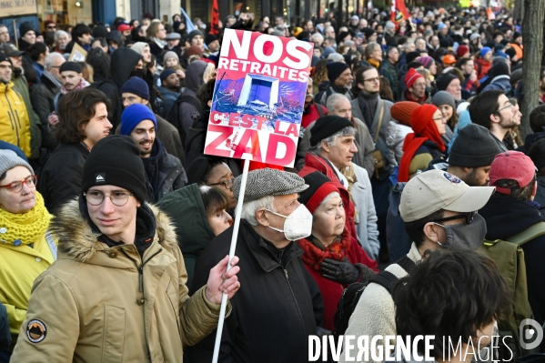 Manifestation contre la reforme des retraites, paris 7/02/2023