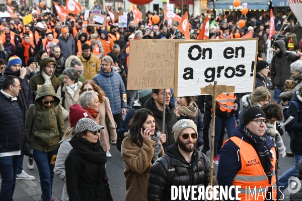 Manifestation contre la reforme des retraites, paris 7/02/2023