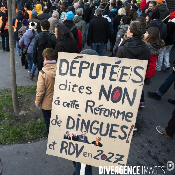 Manifestation contre la reforme des retraites, paris 7/02/2023