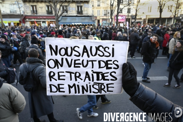 Manifestation contre la reforme des retraites, paris 7/02/2023