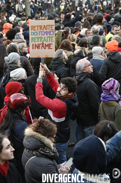 Manifestation contre la reforme des retraites, paris 7/02/2023