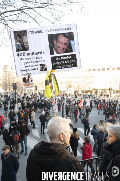 Manifestation contre la reforme des retraites, paris 7/02/2023