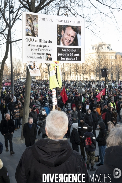 Manifestation contre la reforme des retraites, paris 7/02/2023