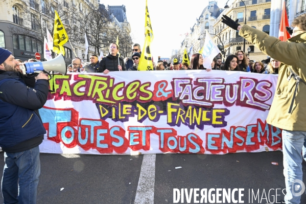 Manifestation contre la reforme des retraites, paris 7/02/2023