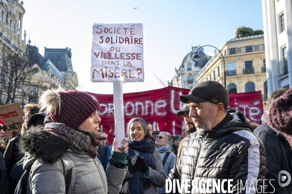 Manifestation contre la reforme des retraites, paris 7/02/2023