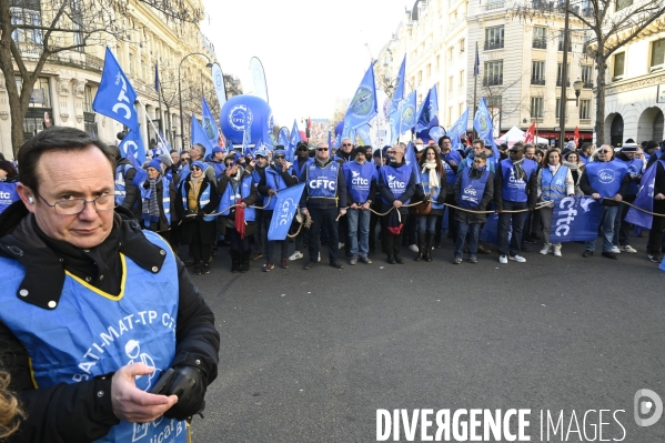 Manifestation contre la reforme des retraites, paris 7/02/2023