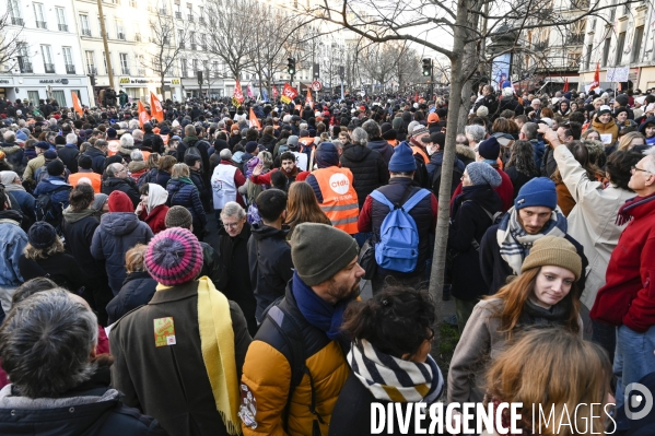 Manifestation contre la reforme des retraites, paris 7/02/2023