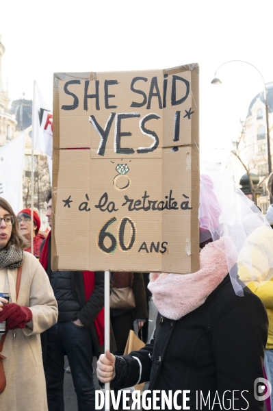 Manifestation contre la reforme des retraites, paris 7/02/2023