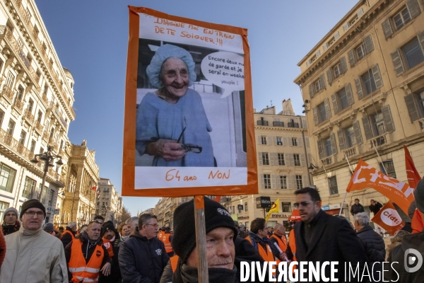 Troisième manifestation contre la réforme de la retraite à Marseille