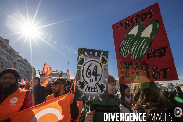 Troisième manifestation contre la réforme de la retraite à Marseille