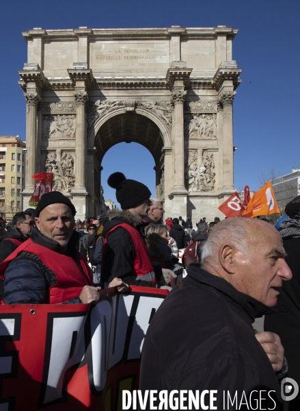 Troisième manifestation contre la réforme de la retraite à Marseille