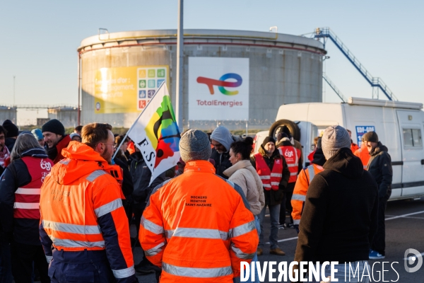 Blocage de la raffinerie Total Energies de Donges