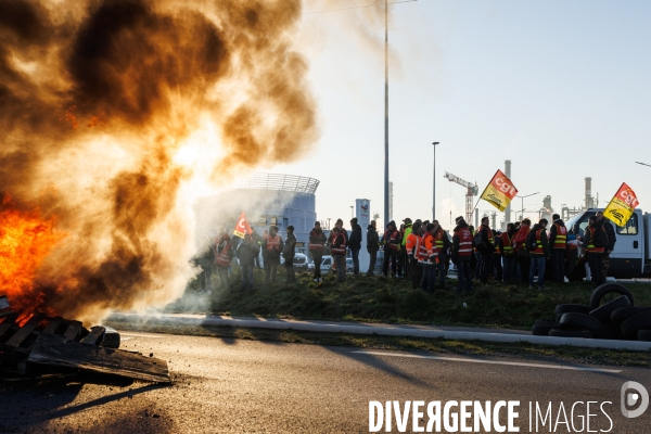 Blocage de la raffinerie Total Energies de Donges