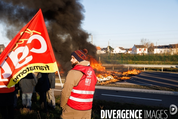 Blocage de la raffinerie Total Energies de Donges