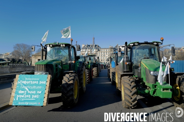 Manifestation d agriculteurs de la FNSEA à Paris