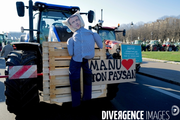 Manifestation d agriculteurs de la FNSEA à Paris