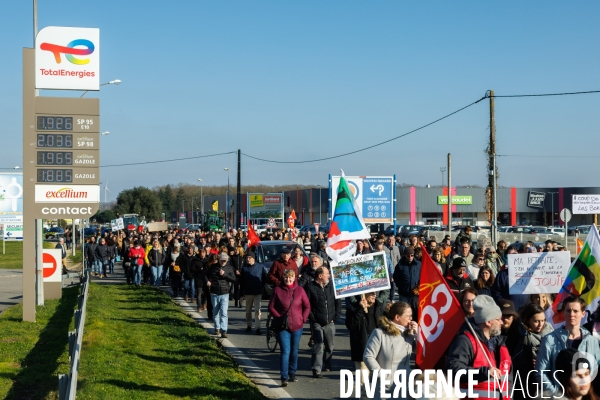 Manifestation contre la réforme des retraites à Chateaubriant