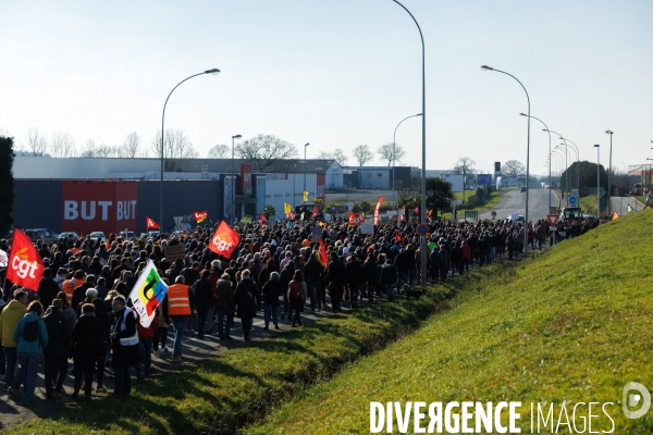 Manifestation contre la réforme des retraites à Chateaubriant