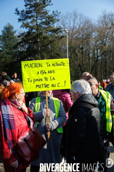 Manifestation contre la réforme des retraites à Chateaubriant