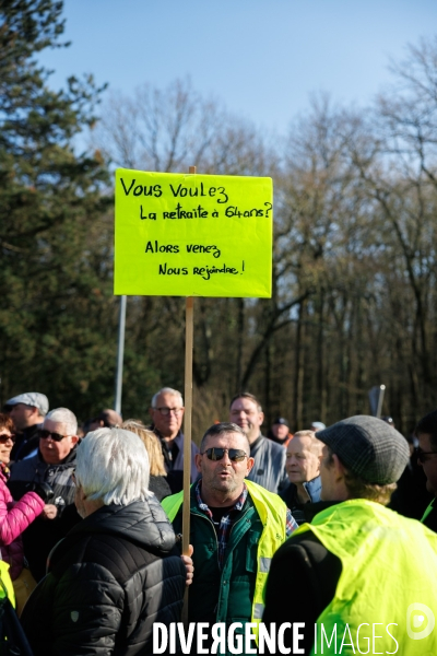 Manifestation contre la réforme des retraites à Chateaubriant