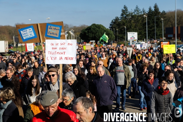 Manifestation contre la réforme des retraites à Chateaubriant