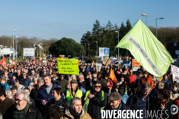 Manifestation contre la réforme des retraites à Chateaubriant