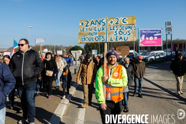 Manifestation contre la réforme des retraites à Chateaubriant