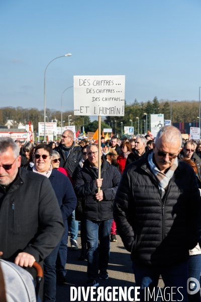 Manifestation contre la réforme des retraites à Chateaubriant