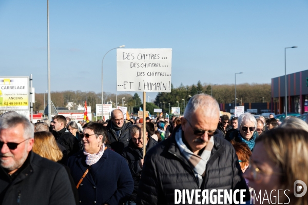 Manifestation contre la réforme des retraites à Chateaubriant